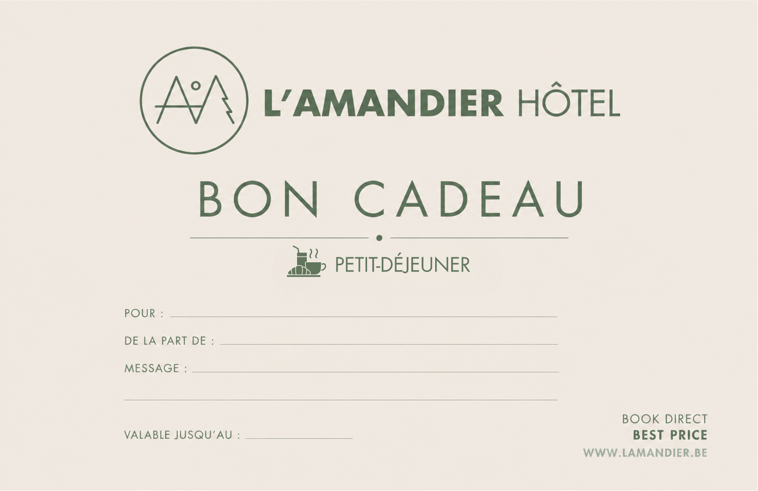 Visuel du bon — Bon Cadeau — Petit Déjeuner